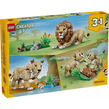 LEGO Creator 3-in-1 31386 Animais Selvagens: Leão Majestoso (839 peças)