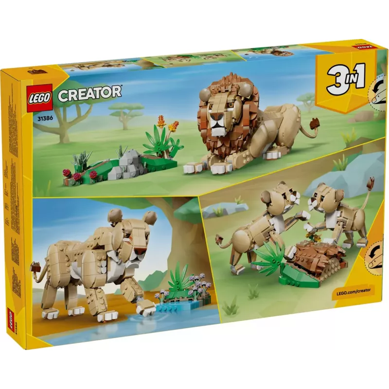 LEGO Creator 3-in-1 31386 Animais Selvagens: Leão Majestoso (839 peças)