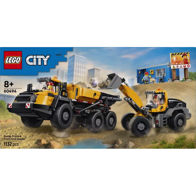 LEGO City 60494 Dumper e Pá Carregadora (1132 peças)