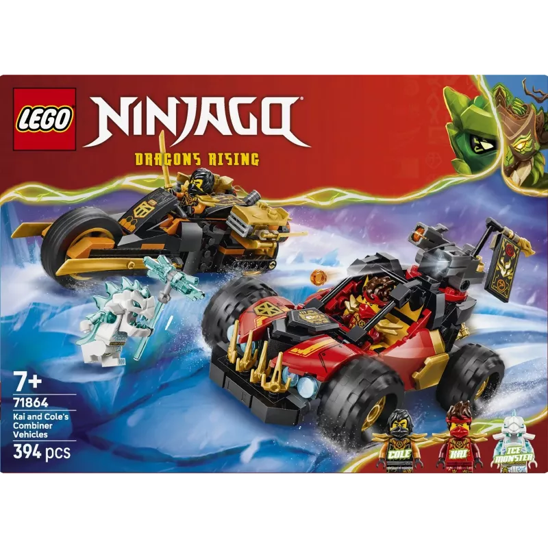 LEGO NINJAGO 71864 Veículos Combinados de Kai e Cole (394 peças)