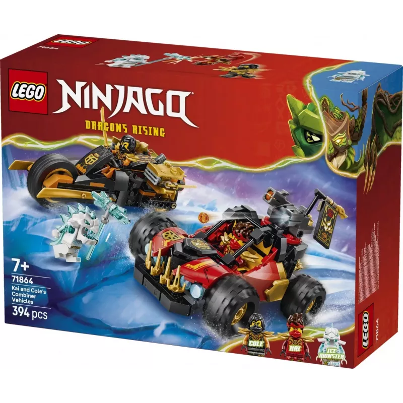 LEGO NINJAGO 71864 Veículos Combinados de Kai e Cole (394 peças)