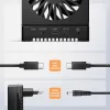 AXAGON ADSA-M2C44 USB4 40Gbps Estação de Ancoragem M.2 NVMe SSD de 4 Baías com Função de Clonagem Offline, Alumínio, Arrefecimento Ativo