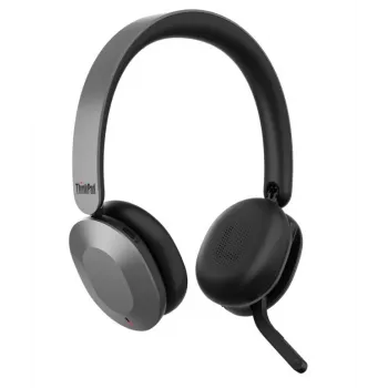 Lenovo ThinkPad Auscultador Sem Fios ANC Dobrável Dual-Mode 8550 (Aura Edition) - USB-A, Microsoft Teams, Sound by Bose, Bluetooth 5.3, Preto e Prateado