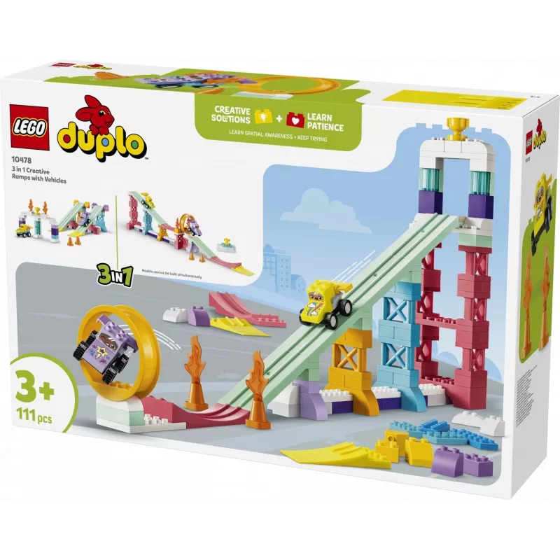 LEGO DUPLO 10478 3 em 1 Rampas Criativas com Veículos