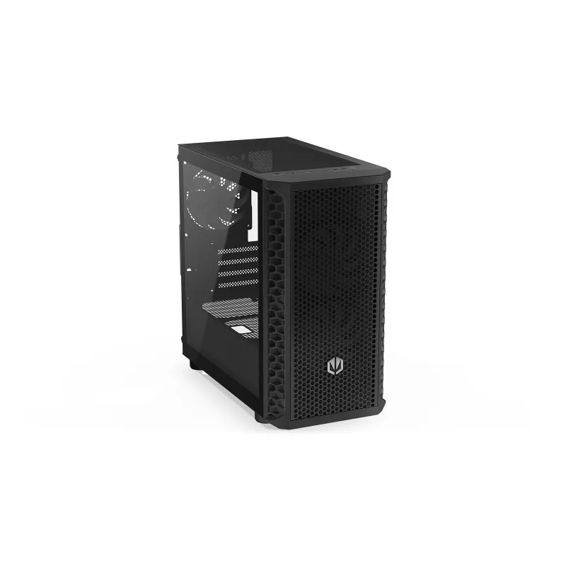 Caixa de PC Endorfy Signum M30 ARGB — Micro Tower mATX, frente em malha, 3x ventoinhas ARGB de 120 mm, vidro temperado, USB-C 20 Gb/s