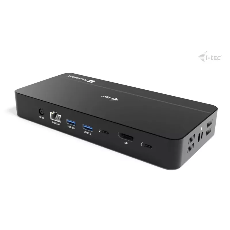 Estação de Acoplamento i-tec TB5 Triple Display, 2x Thunderbolt 5, DP 2.1, 6x USB, slot M.2 NVMe, 2,5G LAN, SD/microSD, Áudio, PD 140W