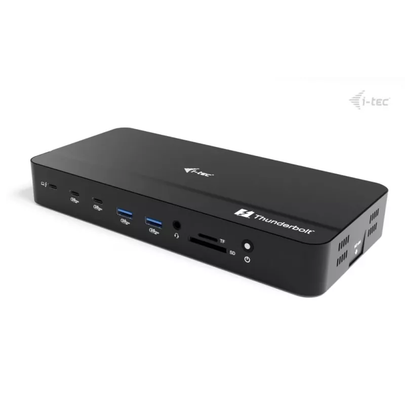 Estação de Acoplamento i-tec TB5 Triple Display, 2x Thunderbolt 5, DP 2.1, 6x USB, slot M.2 NVMe, 2,5G LAN, SD/microSD, Áudio, PD 140W