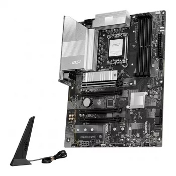 Placa-mãe MSI PRO Z890-S WIFI6E - Intel Z890, LGA 1851, ATX, DDR5 até 8800+ MT/s (OC), PCIe 5.0, M.2 Gen5, Wi-Fi 6E, 2.5G LAN