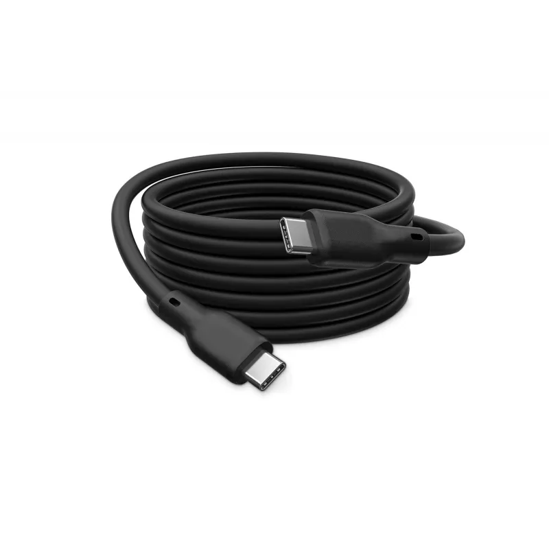 Cabo de Silicone DIGITUS USB4 Versão 2.0 USB-C para USB-C 80Gbps 240W 16K 0,5m Preto AK-300350-005-S