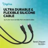 Cabo de Silicone DIGITUS USB4 Versão 2.0 USB-C para USB-C 80Gbps 240W 16K 0,5m Preto AK-300350-005-S