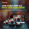 Cabo de Silicone DIGITUS USB4 Versão 2.0 USB-C para USB-C 80Gbps 240W 16K 0,5m Preto AK-300350-005-S