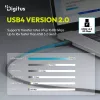 Cabo de Silicone DIGITUS USB4 Versão 2.0 USB-C para USB-C 80Gbps 240W 16K 0,5m Preto AK-300350-005-S