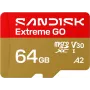Cartão de Memória SanDisk Extreme microSDXC UHS-I 64GB com adaptador SD (170 MB/s, A2, V30, U3, Class 10)