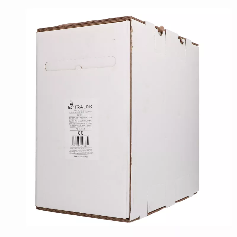 Cabo de Instalação Extralink CAT6A U/UTP Indoor Twisted Pair 305 m Branco EX.96631