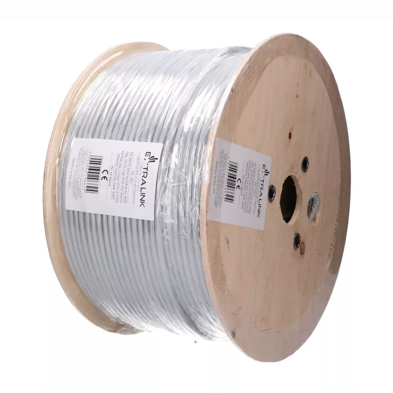 Cabo de instalação Extralink CAT6A F/FTP Indoor Twisted Pair 305 m EX.96624