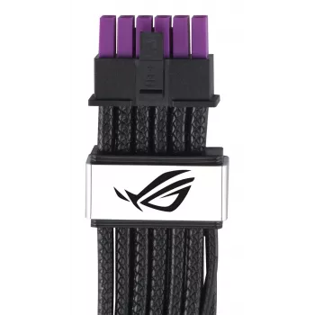 Cabo de alimentação para GPU ASUS ROG Equalizer 12V-2x6 PCIe 5.1 / ATX 3.1, 0,75 m, 16 AWG, Preto (90YE00BN-B0QA00)
