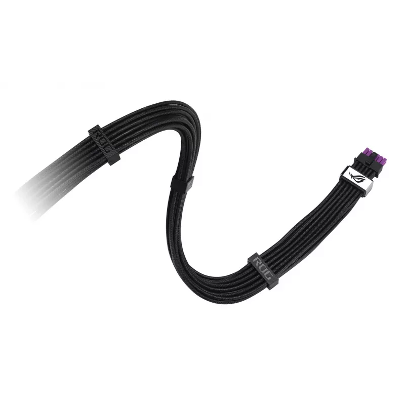 Cabo de alimentação para GPU ASUS ROG Equalizer 12V-2x6 PCIe 5.1 / ATX 3.1, 0,75 m, 16 AWG, Preto (90YE00BN-B0QA00)