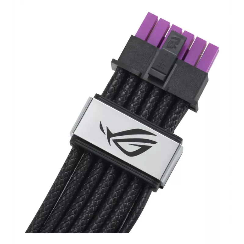 Cabo de alimentação para GPU ASUS ROG Equalizer 12V-2x6 PCIe 5.1 / ATX 3.1, 0,75 m, 16 AWG, Preto (90YE00BN-B0QA00)