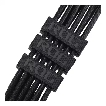 Cabo de alimentação para GPU ASUS ROG Equalizer 12V-2x6 PCIe 5.1 / ATX 3.1, 0,75 m, 16 AWG, Preto (90YE00BN-B0QA00)