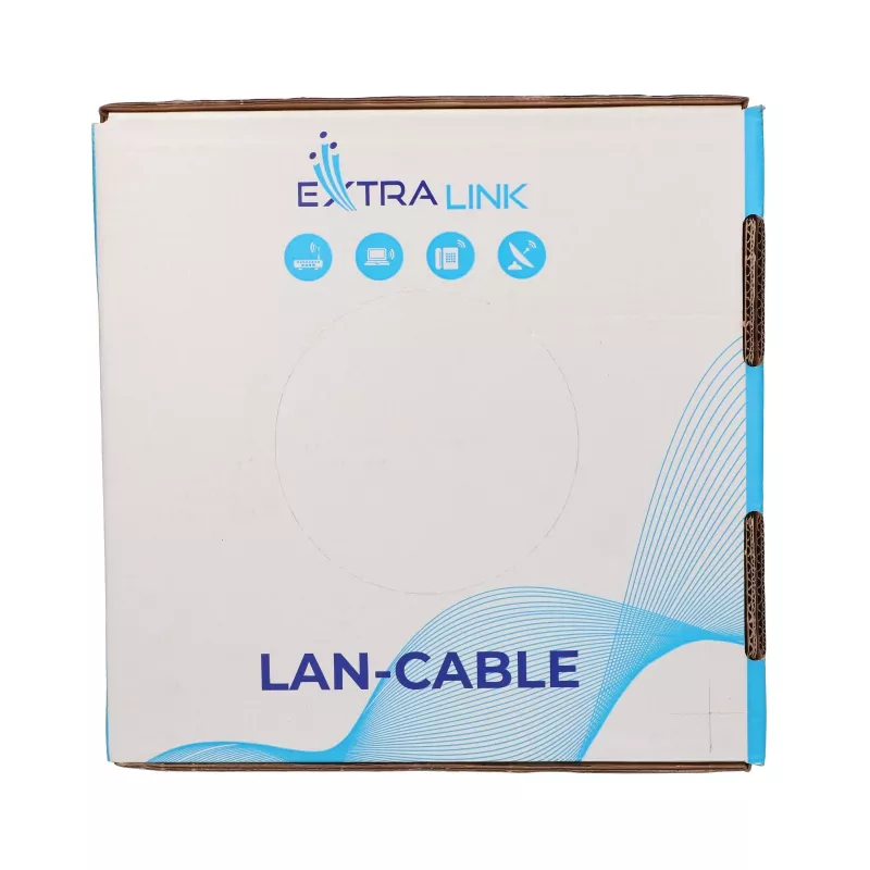 Cabo de instalação Extralink CAT6A U/UTP Indoor Twisted-Pair 100 m EX.96655