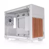 Thermaltake TR200 WS Snow White — caixa de PC Micro-ATX, mesh com painel frontal em madeira maciça, 1 ventoinha de 120 mm, USB-C, suporte para radiador de 360 mm / GPU de 365 mm