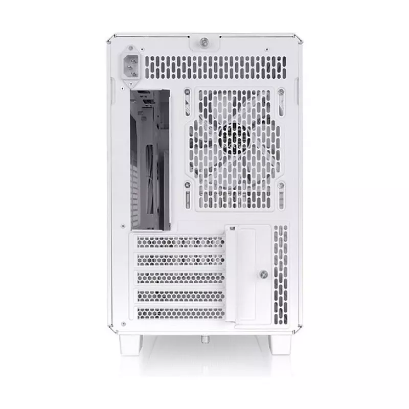 Thermaltake TR200 WS Snow White — caixa de PC Micro-ATX, mesh com painel frontal em madeira maciça, 1 ventoinha de 120 mm, USB-C, suporte para radiador de 360 mm / GPU de 365 mm