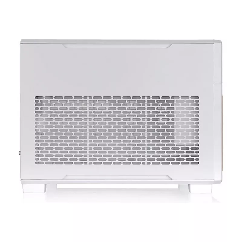 Thermaltake TR200 WS Snow White — caixa de PC Micro-ATX, mesh com painel frontal em madeira maciça, 1 ventoinha de 120 mm, USB-C, suporte para radiador de 360 mm / GPU de 365 mm