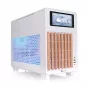 Thermaltake TR200 WS Snow White — caixa de PC Micro-ATX, mesh com painel frontal em madeira maciça, 1 ventoinha de 120 mm, USB-C, suporte para radiador de 360 mm / GPU de 365 mm
