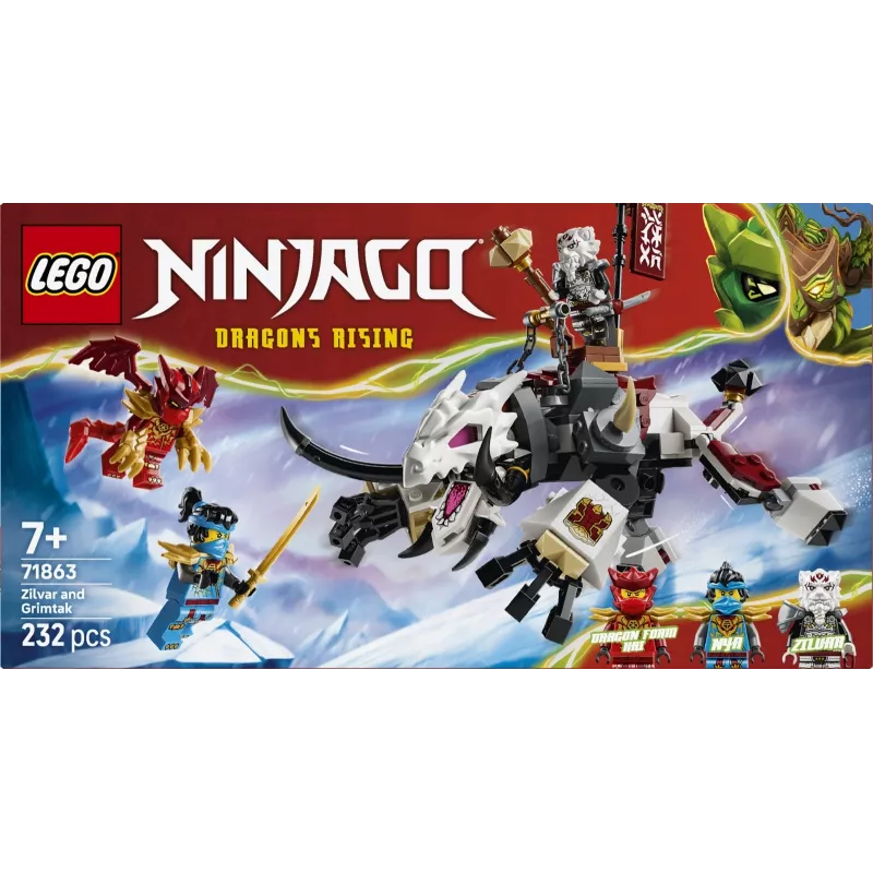 LEGO NINJAGO Zilvar e Grimtak a Besta Dragão 71863