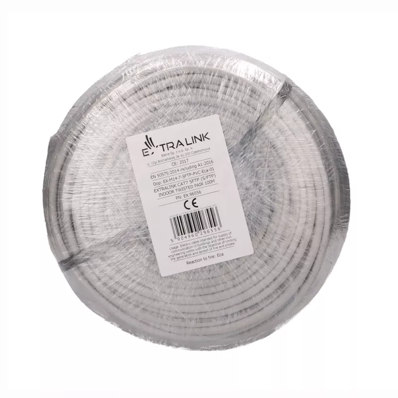 Extralink Cabo de Instalação CAT7 S/FTP indoor twisted pair 100 m EX.96556