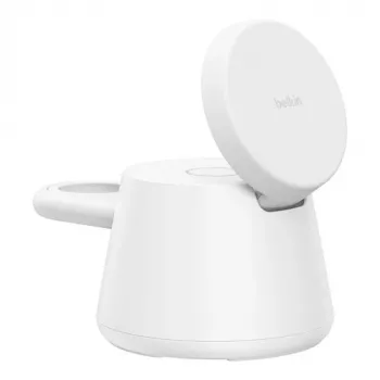 Belkin UltraCharge Modular 3-in-1 Charging Dock Qi2 25W, Branco (WIZ052)