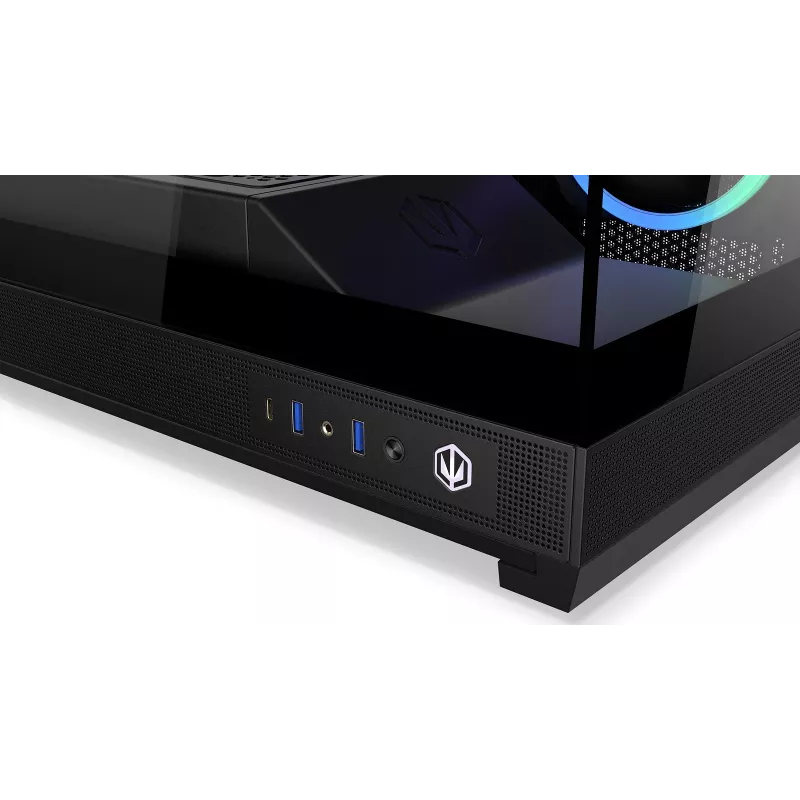 ENDORFY Fishtank 6000 Corona Caixa de PC Mid-Tower - Preto, Vidro Temperado Duplo, 4x Ventoinhas ARGB, USB-C, E-ATX