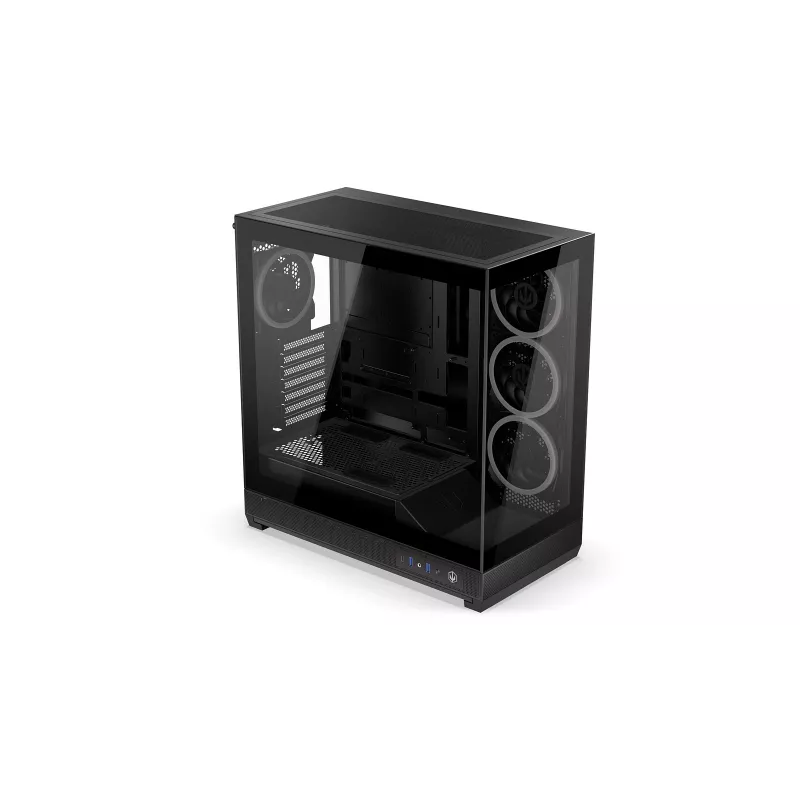 ENDORFY Fishtank 6000 Corona Caixa de PC Mid-Tower - Preto, Vidro Temperado Duplo, 4x Ventoinhas ARGB, USB-C, E-ATX