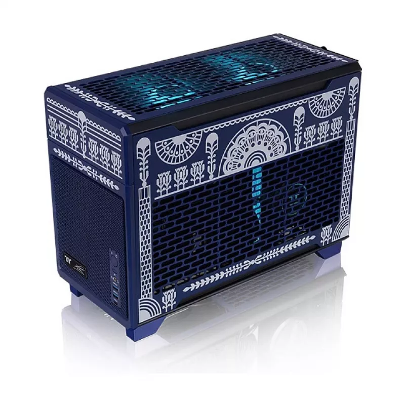 Thermaltake TR100 Koralie Edition Caixa Mini-ITX SFF Cobalt Blue - PCIe 4.0 Riser, SFX PSU, 360mm GPU - CA-11A-00SPNN-AR