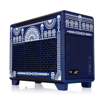 Thermaltake TR100 Koralie Edition Caixa Mini-ITX SFF Cobalt Blue - PCIe 4.0 Riser, SFX PSU, 360mm GPU - CA-11A-00SPNN-AR