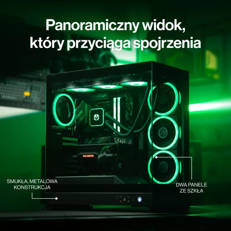 ENDORFY Fishtank 6000 Flex Caixa de PC Mid-Tower - Preto, Vidro Temperado Duplo, USB-C, E-ATX, Back-Connect Ready (sem ventoinhas)