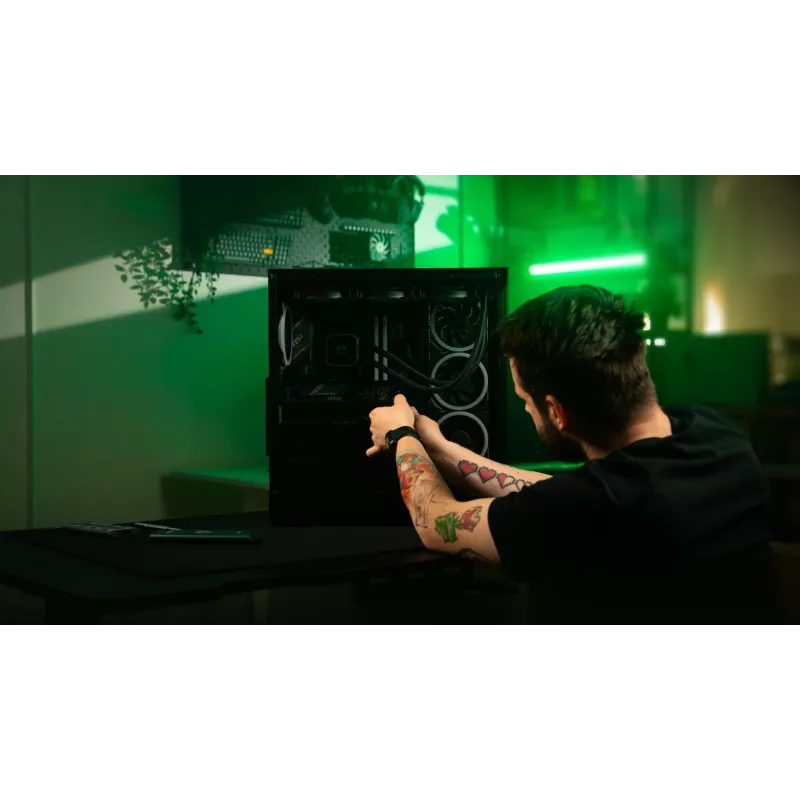 ENDORFY Fishtank 6000 Flex Caixa de PC Mid-Tower - Preto, Vidro Temperado Duplo, USB-C, E-ATX, Back-Connect Ready (sem ventoinhas)