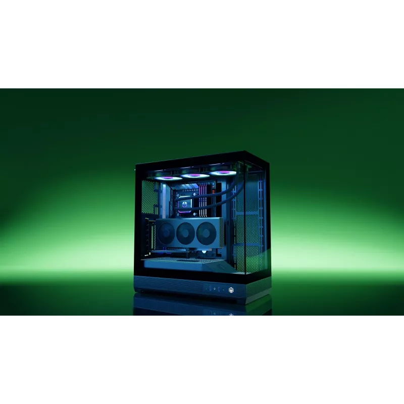 ENDORFY Fishtank 6000 Flex Caixa de PC Mid-Tower - Preto, Vidro Temperado Duplo, USB-C, E-ATX, Back-Connect Ready (sem ventoinhas)
