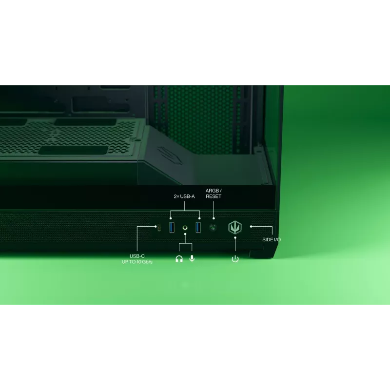 ENDORFY Fishtank 6000 Flex Caixa de PC Mid-Tower - Preto, Vidro Temperado Duplo, USB-C, E-ATX, Back-Connect Ready (sem ventoinhas)