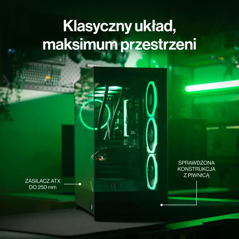 ENDORFY Fishtank 6000 Flex Caixa de PC Mid-Tower - Preto, Vidro Temperado Duplo, USB-C, E-ATX, Back-Connect Ready (sem ventoinhas)