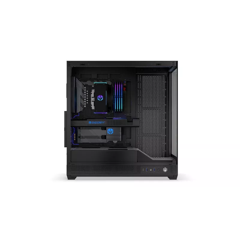 ENDORFY Fishtank 6000 Flex Caixa de PC Mid-Tower - Preto, Vidro Temperado Duplo, USB-C, E-ATX, Back-Connect Ready (sem ventoinhas)