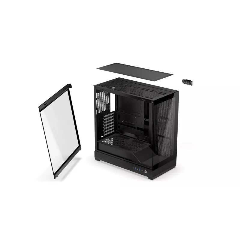 ENDORFY Fishtank 6000 Flex Caixa de PC Mid-Tower - Preto, Vidro Temperado Duplo, USB-C, E-ATX, Back-Connect Ready (sem ventoinhas)