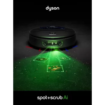 Dyson Spot+Scrub Ai Robô Aspirador Lavar e Secar 586183-01 Preto
