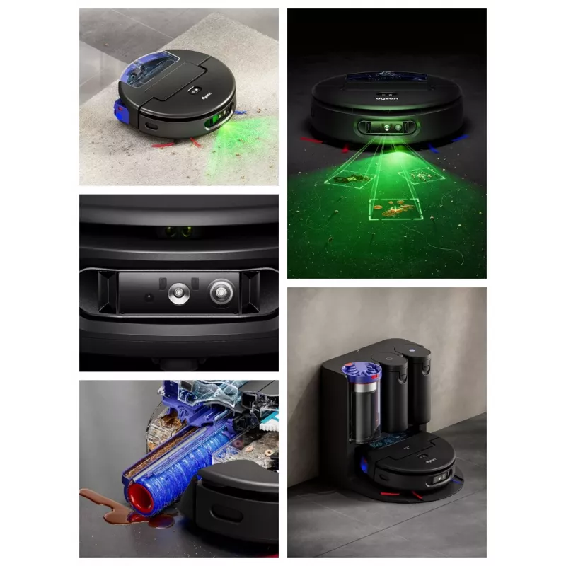 Dyson Spot+Scrub Ai Robô Aspirador Lavar e Secar 586183-01 Preto