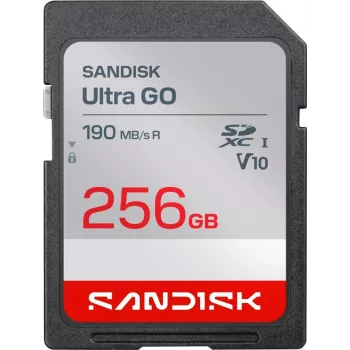 SanDisk Ultra GO Cartão de Memória SDXC, 256 GB, UHS-I, até 190 MB/s