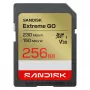 SanDisk Extreme GO Cartão de Memória SD UHS-I 256GB, 230MB/s Leitura / 150MB/s Escrita, V30 U3 4K UHD