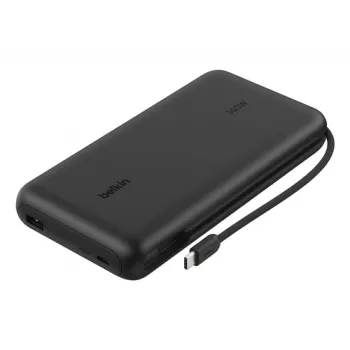 Belkin UltraCharge Pro Power Bank para Portátil 25K 25000mAh 158W com Cabo USB-C Integrado e Visor Digital Preto