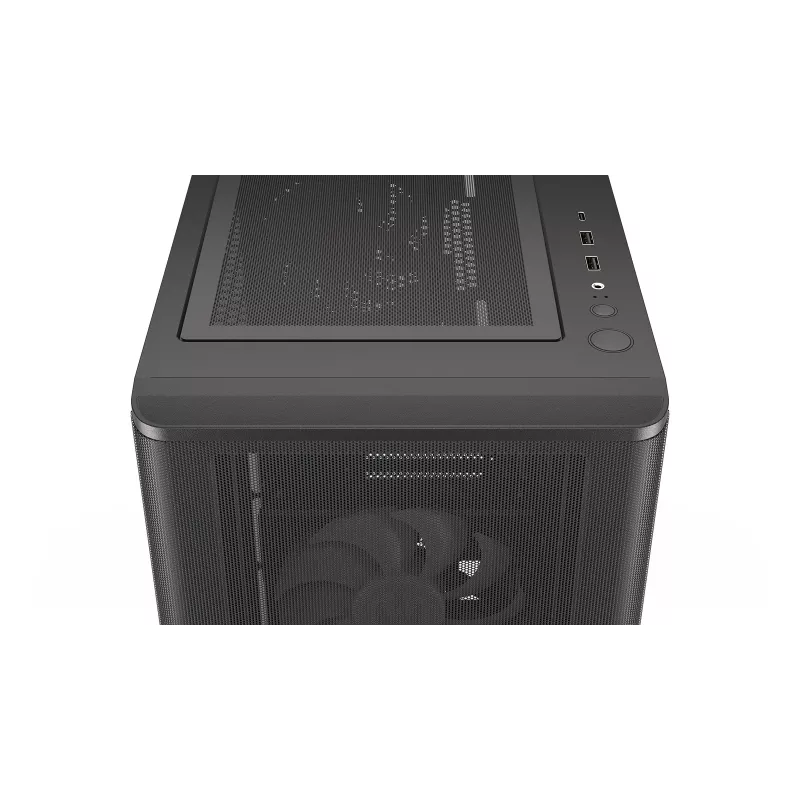 ENDORFY Ventum 400 ARGB Caixa de PC ATX - Preto, Vidro Temperado, 4x Ventoinhas Stratus 120 PWM ARGB, Controlador ARGB & PWM, USB-C