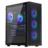 ENDORFY Ventum 400 ARGB Caixa de PC ATX - Preto, Vidro Temperado, 4x Ventoinhas Stratus 120 PWM ARGB, Controlador ARGB & PWM, USB-C