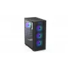 ENDORFY Ventum 400 ARGB Caixa de PC ATX - Preto, Vidro Temperado, 4x Ventoinhas Stratus 120 PWM ARGB, Controlador ARGB & PWM, USB-C